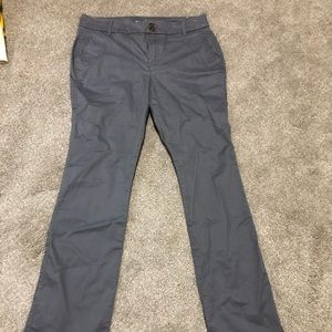 Mid rise boot cut khakis